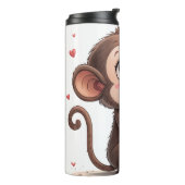 Thermal Tumbler Monkey Red Hearts タンブラー (回転左)
