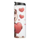 Thermal Tumbler Monkey Red Hearts タンブラー (回転右)