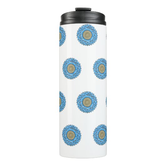 Thermal Tumbler with hand- drawn mandala design タンブラー (正面)