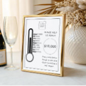 Thermometer Fundraiser Donation Goal Tracker Sign ポスター