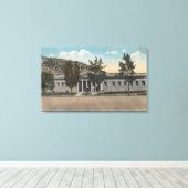 Thermopolis, WY – ビッグホーンバスハウスのビュー キャンバスプリント (インサイチュ (ウッドフロア))