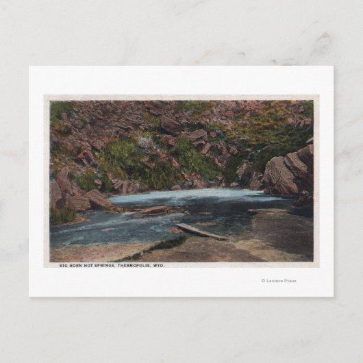 Thermopolis, WY – ビッグホーン熱春表示 ポストカード (正面)