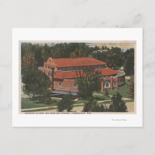 Thermopolis, WY – ワシャキープランジのビュー ポストカード (正面)