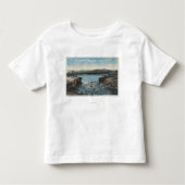 Thermopolis、WY -大きい角上の橋の眺め トドラーTシャツ (正面)