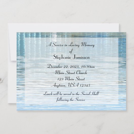 Thers We Love Memorial Service抽象芸術反射 案内状 (裏面)