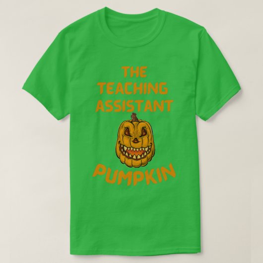 The's Assistant 教え Pumpkin Funny Halloween Cos Tシャツ (デザイン正面)