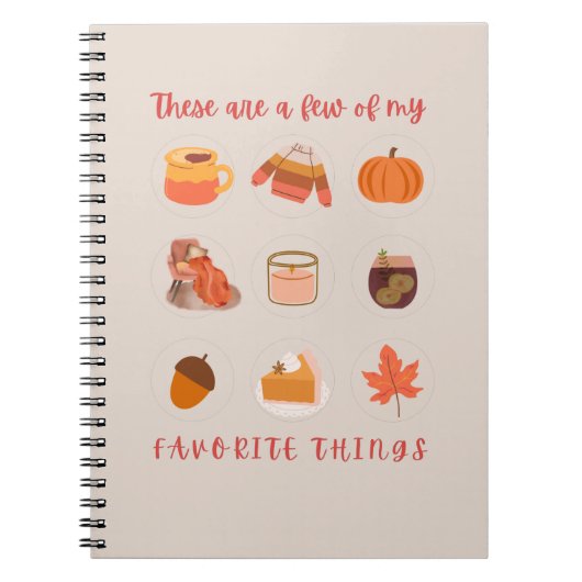 These Are Few Of My Favorite Things ノートブック (正面)