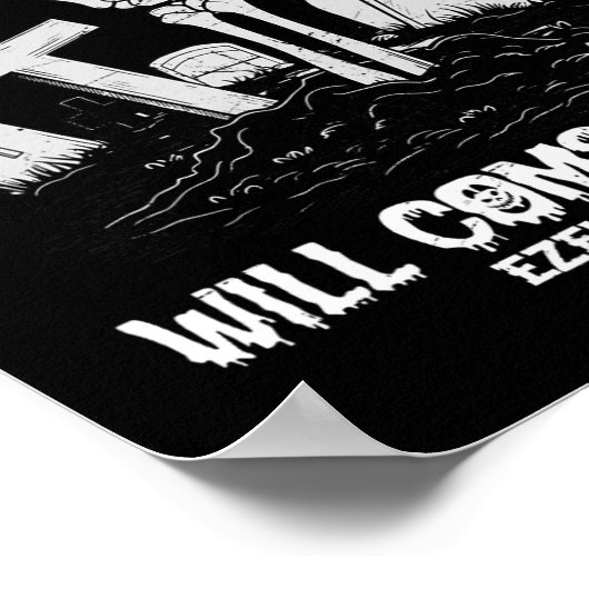 These Bones Will Come To Life Skeleton Christian H ポスター (角)