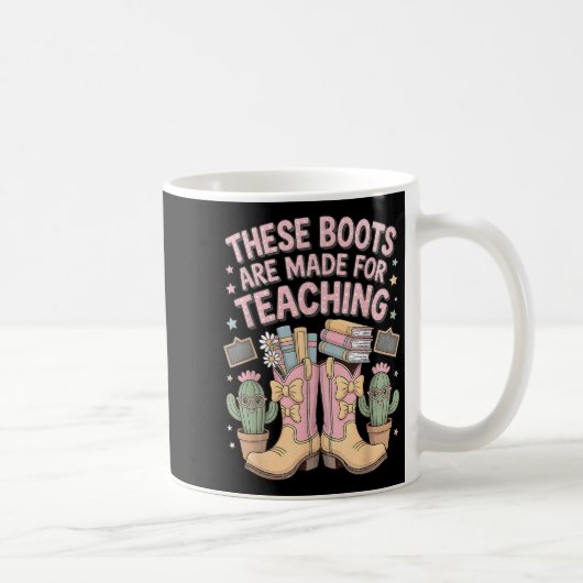 These Boots Are Made For Teaching Western Back To  コーヒーマグカップ (右)
