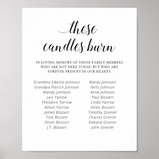 These Candles Burn Family Reunion Memorial ポスター (正面)