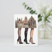 These Houses Have Legs Collage ポストカード (スタンド正面)