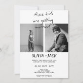 These Kids Are Getting Married Child Photo Wedding 招待状 (正面)