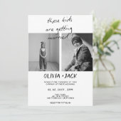 These Kids Are Getting Married Child Photo Wedding 招待状 (スタンド正面)