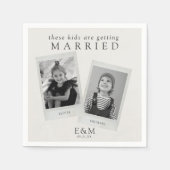 These Kids Are Getting Married Minimalist Wedding スタンダードカクテルナプキン (正面)