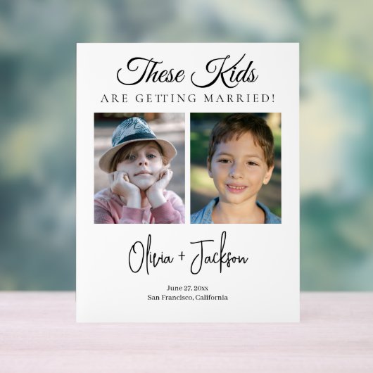 These Kids Are Getting Married Rehearsal Dinner アクリルサイン (ニュートラル)