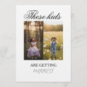 These Kids Are Getting Married Sign These Kids Are 招待状 (正面)