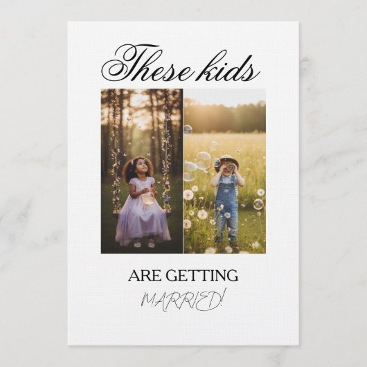 These Kids Are Getting Married Sign These Kids Are 招待状 (正面)