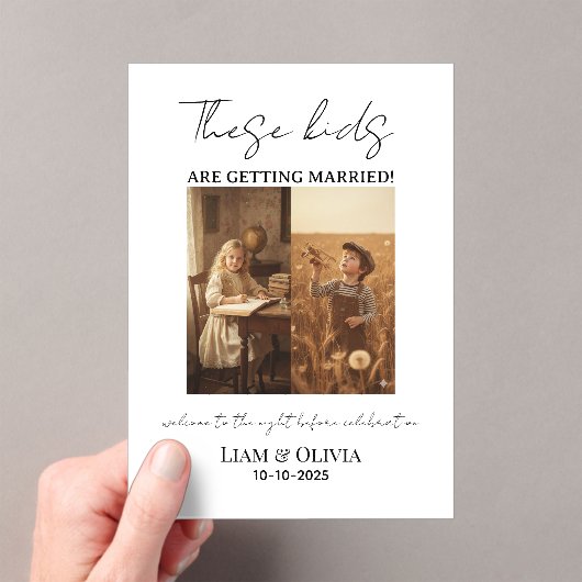 These Kids Are Getting Married The Night Before アクリル招待状 (インサイチュ (ポータブル))