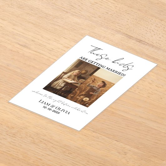 These Kids Are Getting Married The Night Before アクリル招待状 (レイダウン)