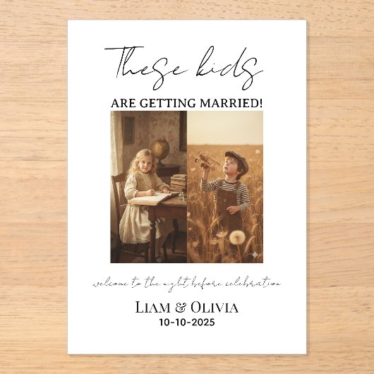 These Kids Are Getting Married The Night Before アクリル招待状 (正面)