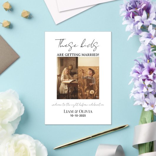 These Kids Are Getting Married The Night Before アクリル招待状 (インサイチュ (ウェディング))