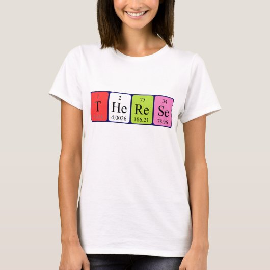 These periodic table name shirt tシャツ (正面)