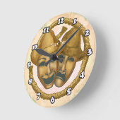 Thespian Cowboy  ラウンド壁時計 (傾斜)