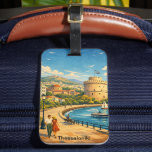 Thessaloniki Greece Vintage Travel ラゲッジタグ<br><div class="desc">Capture the timeless soul of the "Bride of the Thermaic Gulf" with this stunning Thessaloniki retro illustration on a luggage tag. Inspired by mid-century travel aesthetics, this piece features the iconic White Tower and the vibrant coastal energy of Greece's cultural capital. Whether you’re a proud Thessalonikian, a lover of Aegean...</div>