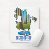 Thetford森林 ノーフォーク サフォーク イングランド 地図 マウスパッド (マウス)