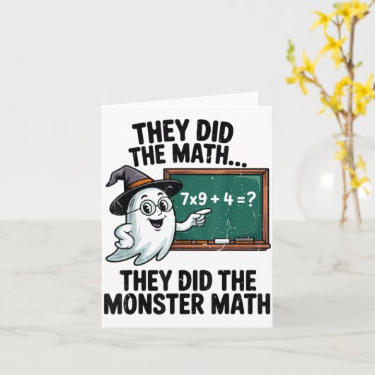 They Did Monster Math Teacher Halloween Costume Ma カード (黄色い花)