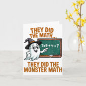 They Did Monster Math Teacher Halloween Costume Pr カード (黄色い花)