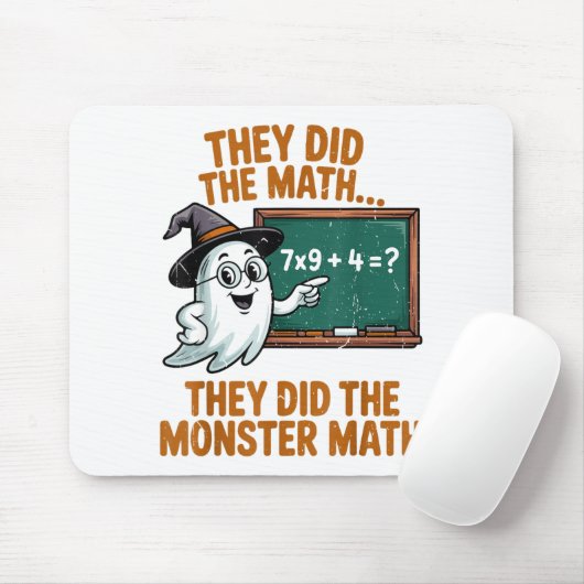 They Did Monster Math Teacher Halloween Costume Pr マウスパッド (マウス)