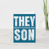 They Dont Know Me Son Bodybuilder Workout Gym Moti カード (正面)