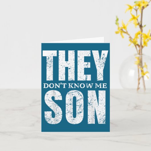 They Dont Know Me Son Bodybuilder Workout Gym Moti カード (黄色い花)