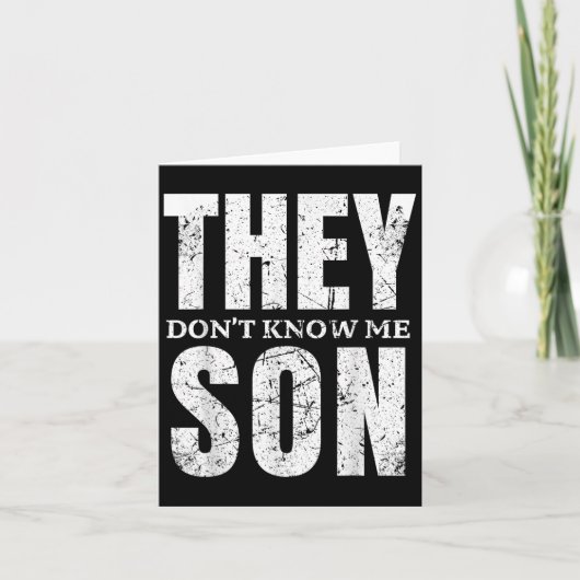 They Dont Know Me Son Bodybuilder Workout Gym Moti カード (正面)