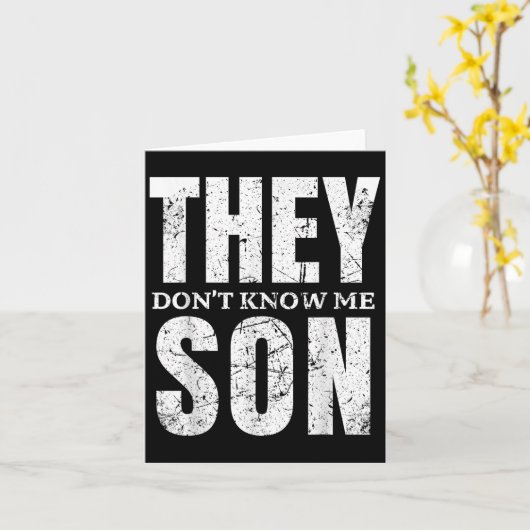 They Dont Know Me Son Bodybuilder Workout Gym Moti カード (黄色い花)