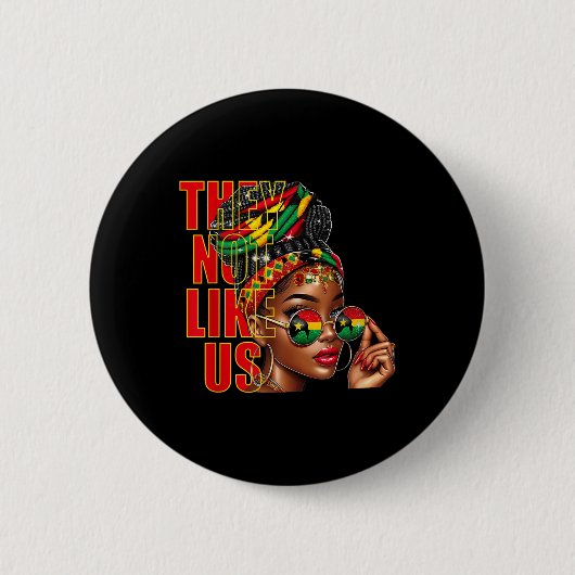 They Dont Like Us Juneteenth 1865 Pride, Black Liv 缶バッジ (正面)