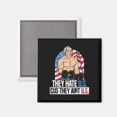 They Hate Us Cuz They Ain't Us アメリカ USAフラグ 4T マグネット (正面/裏面)