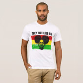 They Not Like Us Afro Woman black history Tシャツ (正面フル)