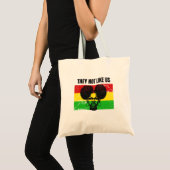 They Not Like Us Afro Woman empowerment トートバッグ (正面(商品))