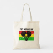 They Not Like Us Afro Woman empowerment トートバッグ (裏面)