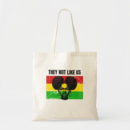 They Not Like Us Afro Woman  Vintage トートバッグ (正面)