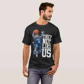 They Not Like Us Blue Wildcat Basketball Tシャツ (正面フル)