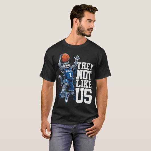 They Not Like Us Blue Wildcat Basketball Tシャツ (正面フル)