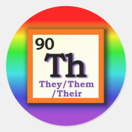 They - Periodic Tableレインボーの性代名詞 ラウンドシール