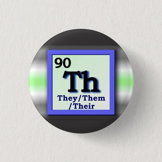 They -Periodic Table個人の性代名詞ピン 缶バッジ (正面)