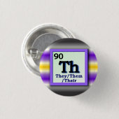 They -Periodic Table個人の性代名詞ピン 缶バッジ (正面&裏面)