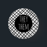 THEY/THEMハンドメイドのグリッド白黒 缶バッジ<br><div class="desc">飾このボタンでカッコいいの服装。ギフト素晴らしを!そこカスタマイズで文字も追加。私の店にもっと色や柄をチェックしなさい!お前ももし何か欲しいカスタムって。</div>