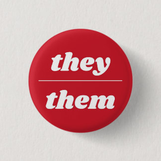 They/Them代名詞ピン、1 1/4インチボタン 缶バッジ
