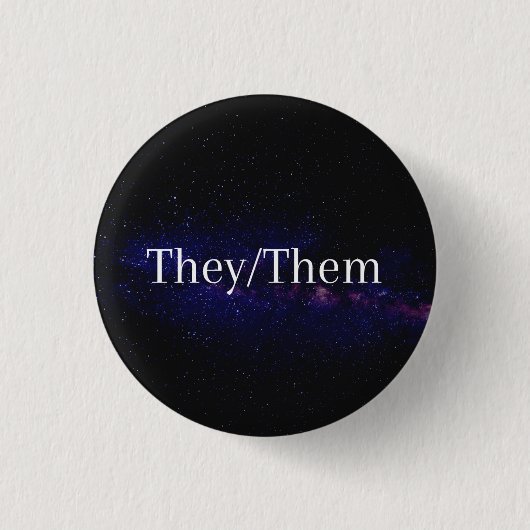 They/Them代名詞ボタン 缶バッジ (正面)
